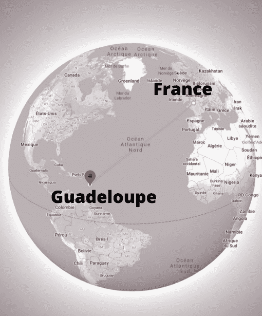 Map Monde Guadeloupe - France